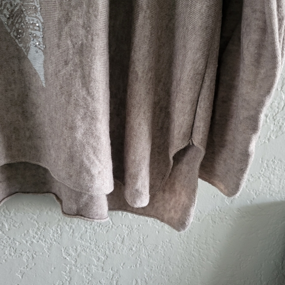 Wool Blend V-Neck Sweater Rhinestone Dreamcatcher - Picture 9 of 13